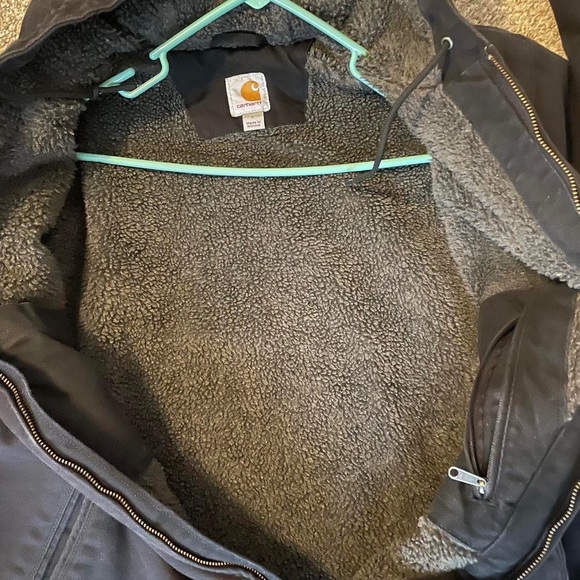 Carhartt RELAXED FIT WASHED DUCK SHERPA-LINED JACKET size large - Picture 2 of 4